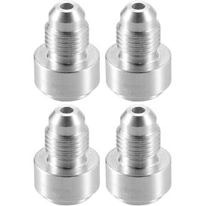 X AUTOHAUX Car Auto 20AN Male Weld on Fitting Bung Hose Adapter Fuel Oil Aluminum Alloy Silver Tone Pack of 4