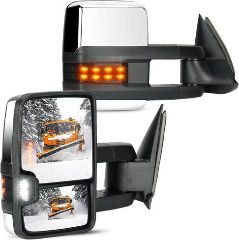 Towing Tow Mirrors Fit for 1999-2002 Chevrolet Silverado GMC Sierra 1500 2500 2001 2002 Silverado Sierra 1500 2500 HD 3500 with Power Heated Turn Signal Light in Saudi Arabia