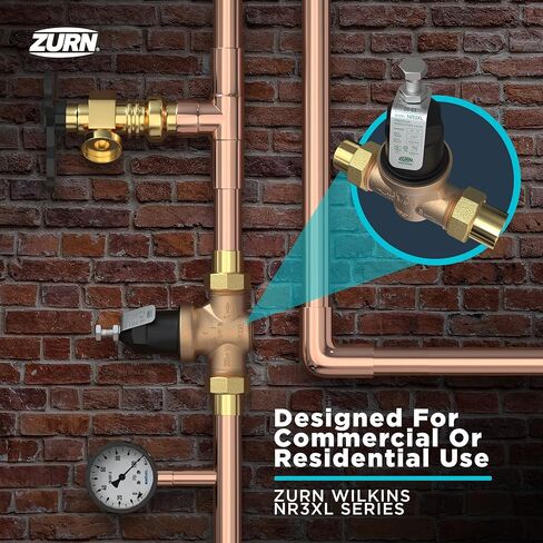 Zurn Wilkins 34-NR3XLDUPEX 3/4" NR3XL Pressure Reducing Valve with Double Union PEX Crimp Tailpiece Connection in Saudi Arabia