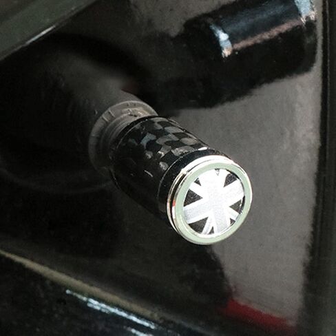 Real Carbon Fiber Metal Wheel Valve Cap Auto Tyre Dust Stems Cover Screw for Mini Cooper R50 R52 R53 R55 R56 R57 R58 R59 R60 R61 F54 F55 F56 F57 F60 All Series (Check) in Kuwait