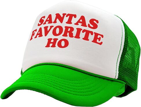 The Goozler - Santas Favorite HO - Christmas Claus Funny - Vintage Retro Style Trucker Cap Hat in Saudi Arabia