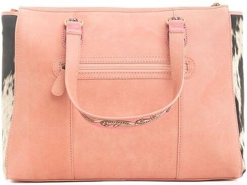 Myra Bag Western Leather and Hairon Handbag for Women, Pink in Kuwait