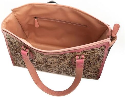 Myra Bag Western Leather and Hairon Handbag for Women, Pink in Kuwait