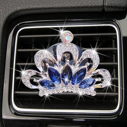 NTRR Crystal Crown Car Clip, Crown Diamond Car Air Conditioning Outlet Clip Rhinestone Car Interior Decoration Bling Car Accessories for Women in Saudi Arabia