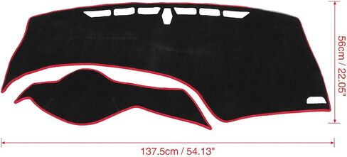 X AUTOHAUX Dashboard Cover Nonslip Black Red Carpet Mat Pad Kit for Honda Civic 2012 2013 2014 2015 Dash Cover in Saudi Arabia