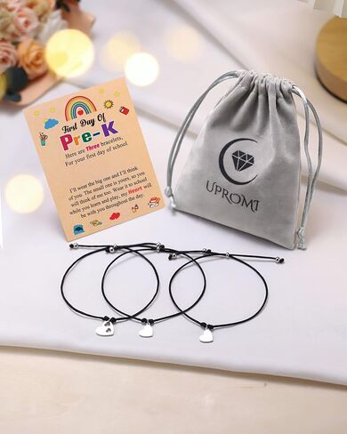 First Day of Kindergarten/Preschool Gift Back to School Bracelet Mommy and Me Matching Mother Daughter Bracelets Set for 3 in Saudi Arabia