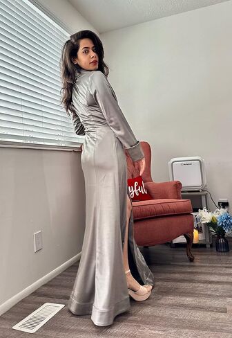 Womens Satin Maxi Coat in Saudi Arabia