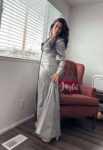 Womens Satin Maxi Coat in Saudi Arabia