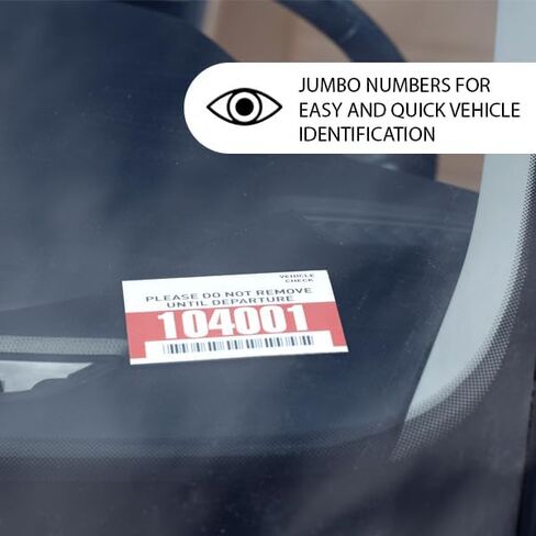 3 Part Valet Tickets with Barcode (Red) in Saudi Arabia