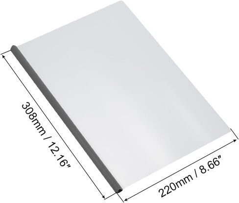 PATIKIL Clear Report Covers with Sliding Bar, 10 Pcs 10mm Slide-Grip Resume Covers 75 Sheets Capacity, A4 Presentation Folders for File, Resume, Black in Saudi Arabia