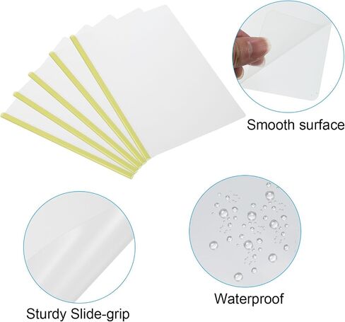 PATIKIL Clear Report Covers with Sliding Bar, 10 Pcs 8 mm Slide-Grip Resume Cover 50 Sheets Capacity, A4 Presentation Folders for File, Resume, Rose in Saudi Arabia