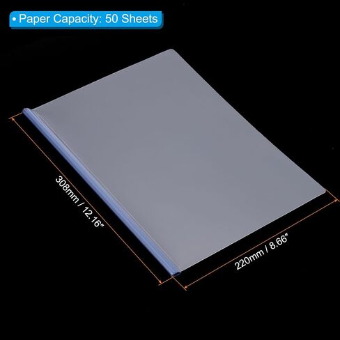 PATIKIL Clear Report Covers with Sliding Bar, 10 Pcs 8 mm Slide-Grip Resume Cover 50 Sheets Capacity, A4 Presentation Folders for File, Resume, Rose in Saudi Arabia