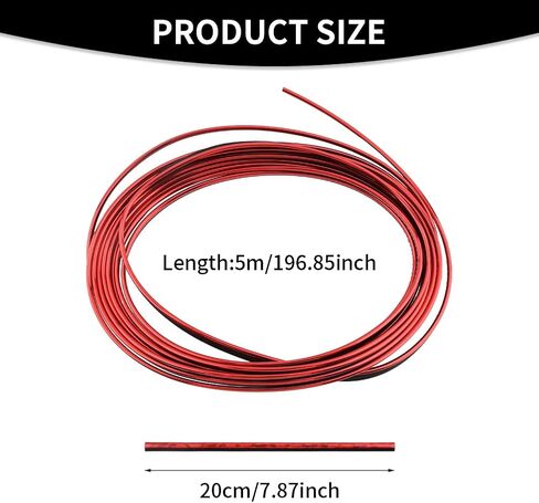 مجموعة إكسسوارات السيارة 27 قطعة، شريط تزيين السيارة، شرائط تزيين فتحة السيارة، شرائط الحشو، مع كاشطات تزيين كأس السيارة وإكسسوارات السيارة الداخلية (أحمر) in Kuwait