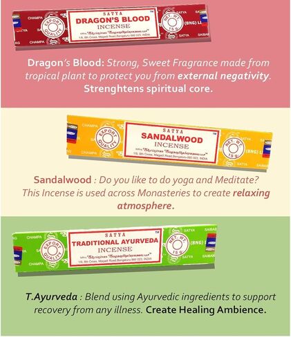 مجموعة متنوعة من أعواد البخور ناج تشامبا - عبوة (12 بخور، 140+ عود) in Kuwait