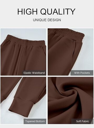 Aleumdr Women's High Waisted Sweatpants with Pockets Workout Running Jogger Pants Baggy Lounge Sweat Pants in Kuwait