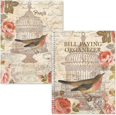 كتاب منظم دفع الفواتير من نيون برايتس - كتاب حساب شخصي، 9 بوصة × 12 بوصة، غلاف حلزوني، 14 جيبًا، 32 ملصقًا، تتبع الفواتير in Kuwait