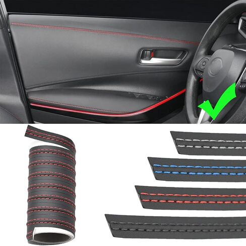 Car Interior Trim Strips, 2M Flexible Automobile Interior Trim DIY Decorative Strip, Scratchproof Protect Molding Line, Car Decoration Accessories for Door Panel Gap Instrument Panel (Black) in Saudi Arabia