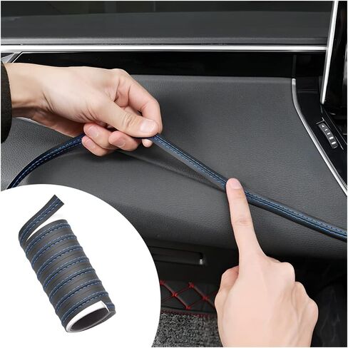 Car Interior Trim Strips, 2M Flexible Automobile Interior Trim DIY Decorative Strip, Scratchproof Protect Molding Line, Car Decoration Accessories for Door Panel Gap Instrument Panel (Black) in Saudi Arabia