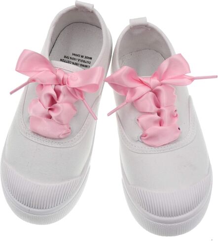 Teeoff Satin Ribbon Shoelaces for Kids, Flat Shoe Laces for Sneakers in Saudi Arabia