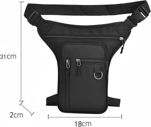 حقيبة الساق في الهواء الطلق قطرة الفخذ حقيبة دراجة نارية الخصر حقيبة متعددة جيوب تصميم حقيبة حزمة الموضة لركوب الدراجة ركوب الدراجات المشي لمسافات طويلة في الهواء الطلق السفر التخييم حقيبة يومية عادية (أسود) in Kuwait