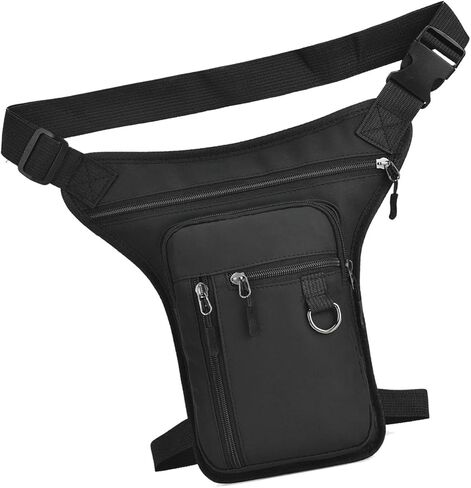 حقيبة الساق في الهواء الطلق قطرة الفخذ حقيبة دراجة نارية الخصر حقيبة متعددة جيوب تصميم حقيبة حزمة الموضة لركوب الدراجة ركوب الدراجات المشي لمسافات طويلة في الهواء الطلق السفر التخييم حقيبة يومية عادية (أسود) in Kuwait