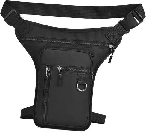 حقيبة الساق في الهواء الطلق قطرة الفخذ حقيبة دراجة نارية الخصر حقيبة متعددة جيوب تصميم حقيبة حزمة الموضة لركوب الدراجة ركوب الدراجات المشي لمسافات طويلة في الهواء الطلق السفر التخييم حقيبة يومية عادية (أسود) in Kuwait