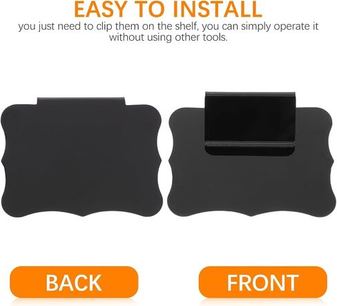 8pcs Tag Label Holders for Storage Bins Wire Shelf Label Clip Retail Pricing Container Cards Stand Magnetic Mini Chalk Boards Display Rack to Rotate Sign PVC Steel Wire in Saudi Arabia
