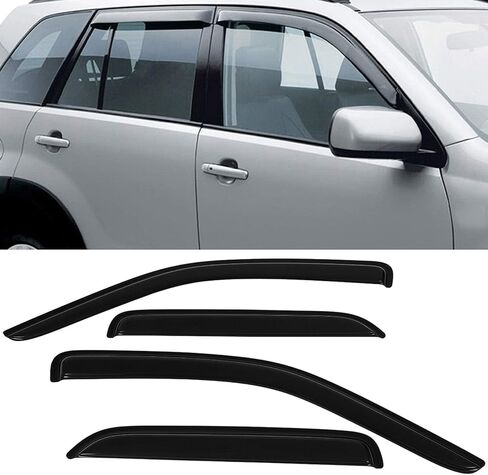 4 قطع أصلية من ظلال النوافذ، مجموعة واقيات المطر المثبتة بشريط خارجي، أقنعة نافذة جانبية لطيفة متوافقة مع 01-12 Escape 08-11 Tribute 05-11 Mariner 94059 in Kuwait