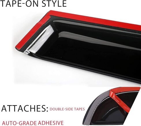 4 قطع أصلية من ظلال النوافذ، مجموعة واقيات المطر المثبتة بشريط خارجي، أقنعة نافذة جانبية لطيفة متوافقة مع 01-12 Escape 08-11 Tribute 05-11 Mariner 94059 in Kuwait