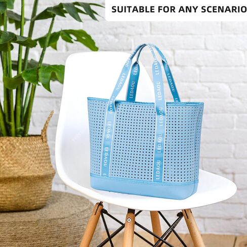 LEDAOU Multipurpose Beach Tote Bag, Women's Pool Bag with Inner Pocket, Personalized Gift, Travel Beach Essential in Saudi Arabia