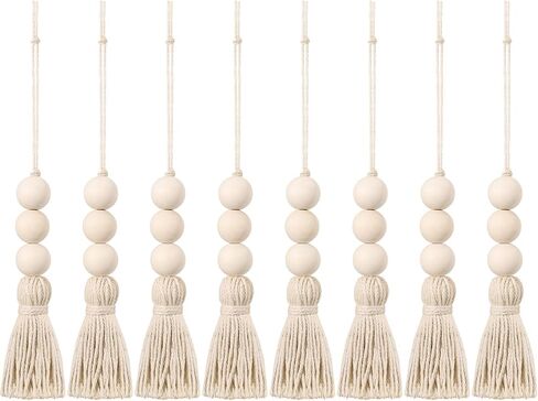 LIOOBO String Tassels Ornaments Beads Garland Pendant Retro Cotton Tassel Home Decorations 8 Pieces in Kuwait