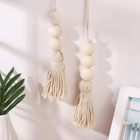 LIOOBO String Tassels Ornaments Beads Garland Pendant Retro Cotton Tassel Home Decorations 8 Pieces in Kuwait