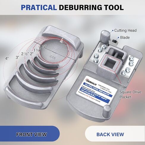 Deburring Tool for Plastic Pipe, Professional PVC Pipe Reamer Deburrs Six Pipe Sizes: 1 1/4-Inch - 4-Inch, Effective Pipe Reamer Deburring Tool for PVC Pipe Reamer w/Sharp Blade, PVC Chamfer Tool in Saudi Arabia
