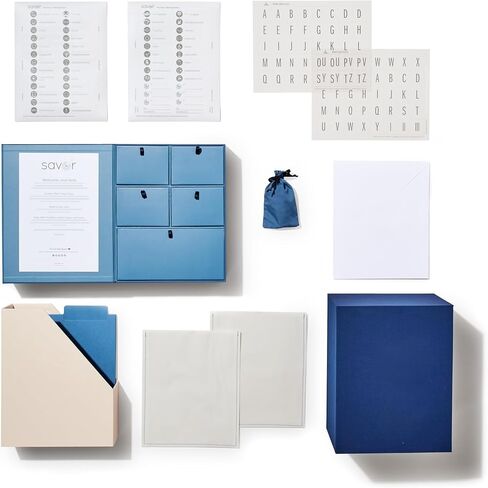 Savor | Deluxe Personalized Wedding Keepsake Box | Custom  Fabric Bound Acid-Free Keepsake and Memory Organizer with Labels for Wedding Day, Bridal Shower, Anniversary and Engagement Gifting in Kuwait