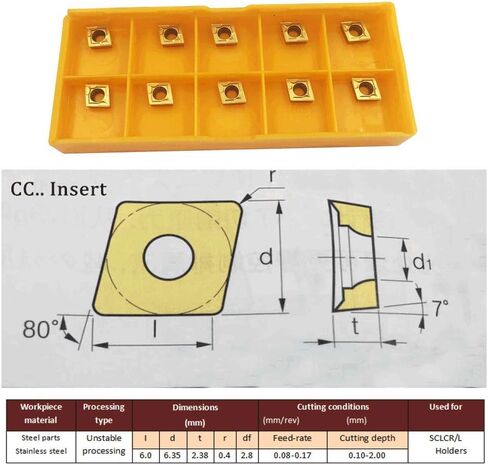 S08K/S10K/ S12M-STFCR11 Boring Bars 91° Internal Turning Holder 3pcs with 3pcs TCMT21.51 Carbide Inserts for Machining Steel Parts and Stainless Steel in Saudi Arabia