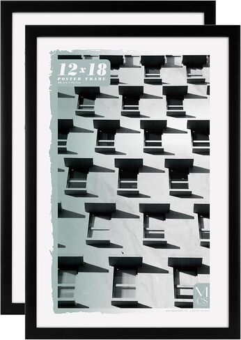 MCS Foundation 20x28 Poster Frame Traditional Black, Vertical & Horizontal Wall Hanging Large Picture Frame for Photos, Posters & Art Prints (2-Pack) in Saudi Arabia