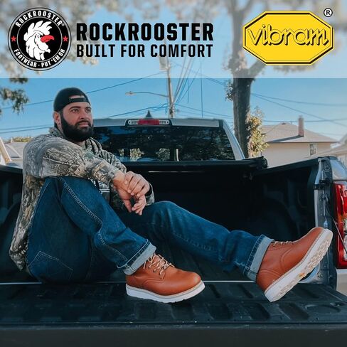 ROCKROOSTER Work Boots for Men, Durable Comfortable and Breatable Work Shoes in Kuwait
