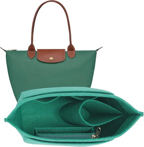 منظم اللباد متوافق مع حقيبة يد Longchamp Le pliage L (أخضر، كبير) in Kuwait