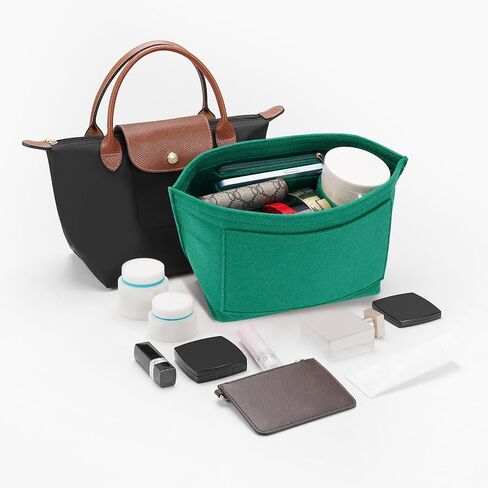 منظم اللباد متوافق مع حقيبة يد Longchamp Le pliage L (أخضر، كبير) in Kuwait