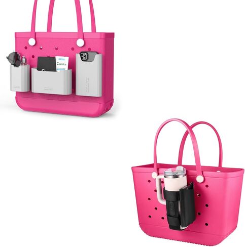 مجموعة إكسسوارات حقيبة بوج من السيليكون من OUTXE، حامل للهاتف الخلوي وحقيبة بوج ونظارات شمسية ومحفظة، وكوب حقيبة بوج وحامل هاتف متوافق مع جميع حقائب بوج in Kuwait