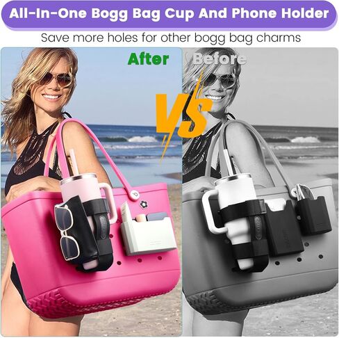 مجموعة إكسسوارات حقيبة بوج من السيليكون من OUTXE، حامل للهاتف الخلوي وحقيبة بوج ونظارات شمسية ومحفظة، وكوب حقيبة بوج وحامل هاتف متوافق مع جميع حقائب بوج in Kuwait