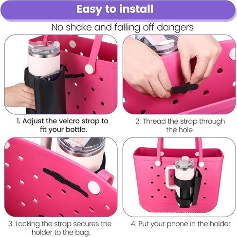 مجموعة إكسسوارات حقيبة بوج من السيليكون من OUTXE، حامل للهاتف الخلوي وحقيبة بوج ونظارات شمسية ومحفظة، وكوب حقيبة بوج وحامل هاتف متوافق مع جميع حقائب بوج in Kuwait