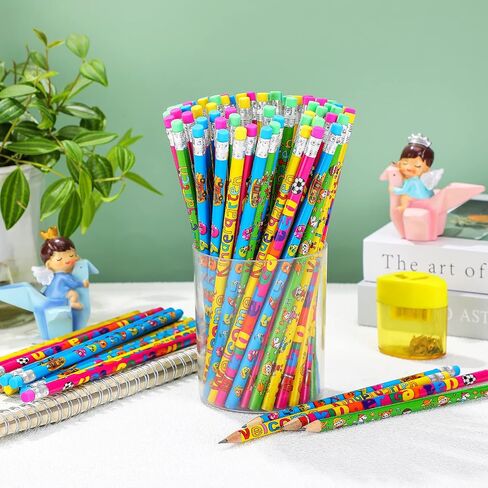 Teling 120 Pcs Kindergarten Pencils Fun Pencils for Kids Kindergarten Teachers Toddler Pencils for Beginners Classrooms Reward Birthday Party Kids Gifts School Office Sketching and Learning Activities in Saudi Arabia