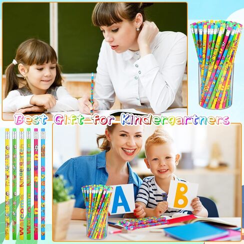 Teling 120 Pcs Kindergarten Pencils Fun Pencils for Kids Kindergarten Teachers Toddler Pencils for Beginners Classrooms Reward Birthday Party Kids Gifts School Office Sketching and Learning Activities in Saudi Arabia