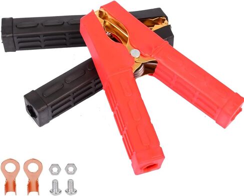 500A Battery Jumper Cables Clamp, Heavy Duty Pure Copper Alligator Clips Jumper Cables Boost Clamp, Car Battery Charger Clamps, Fit for Car Auto Vehicle Boat,2 Pcs in Saudi Arabia