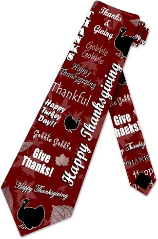 Thanksgiving Ties Fall Turkey Neckties Mens Holiday Tie in Saudi Arabia