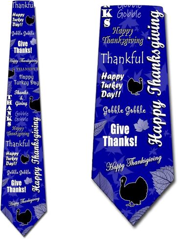 Thanksgiving Ties Fall Turkey Neckties Mens Holiday Tie in Saudi Arabia