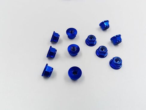 M3 30pcs Nylon Insert Flanged Lock Nuts Aluminum Alloy Self-Locking Nuts for RC Airplane FPV Quadcopter Drone Motor Prop Adapter FPV Parts (Blue, M3) in Saudi Arabia