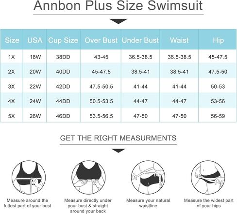 بدلة سباحة نسائية من Annbon مقاس كبير تانكيني مكشكشة للتحكم في البطن مكونة من قطعتين in Kuwait