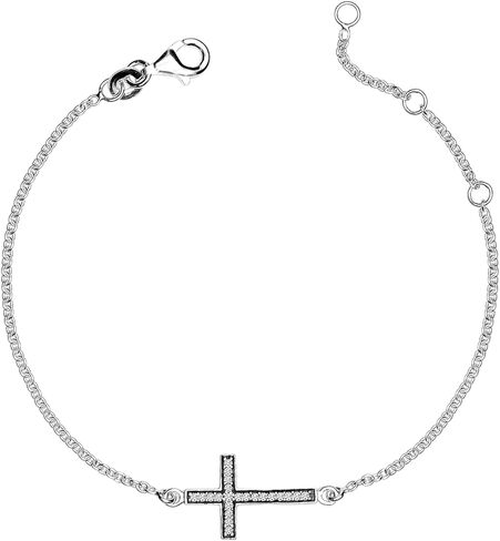 Charmsy 925 Sterling Silver Bracelets for Women | Adjustable Italian Link Chain Bracelet Jewelry in Kuwait